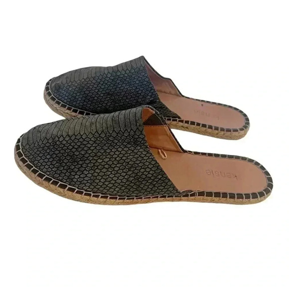 Kensie Hensley Snake Print Snakeskin Mules Slip Ons Flats Women's Size 10 - Picture 3 of 8